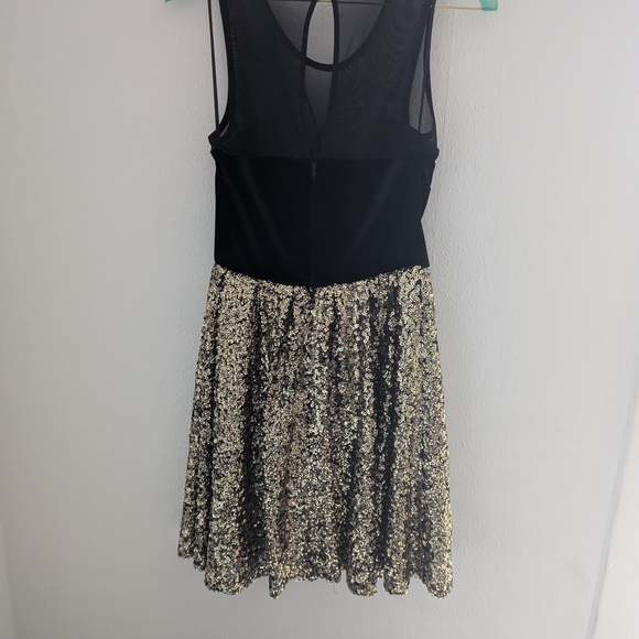 Guess Black and Gold Sparkle Mini Dress - Picture 9 of 16